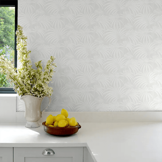 Paula Wallpaper - White - Boråstapeter - 38768 - Premier Wallcovering