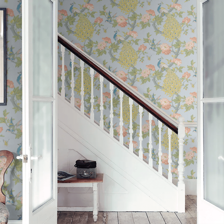 Pavona Wallpaper - Skye - Little Greene - 0245PASKYEZ - Premier Wallcovering