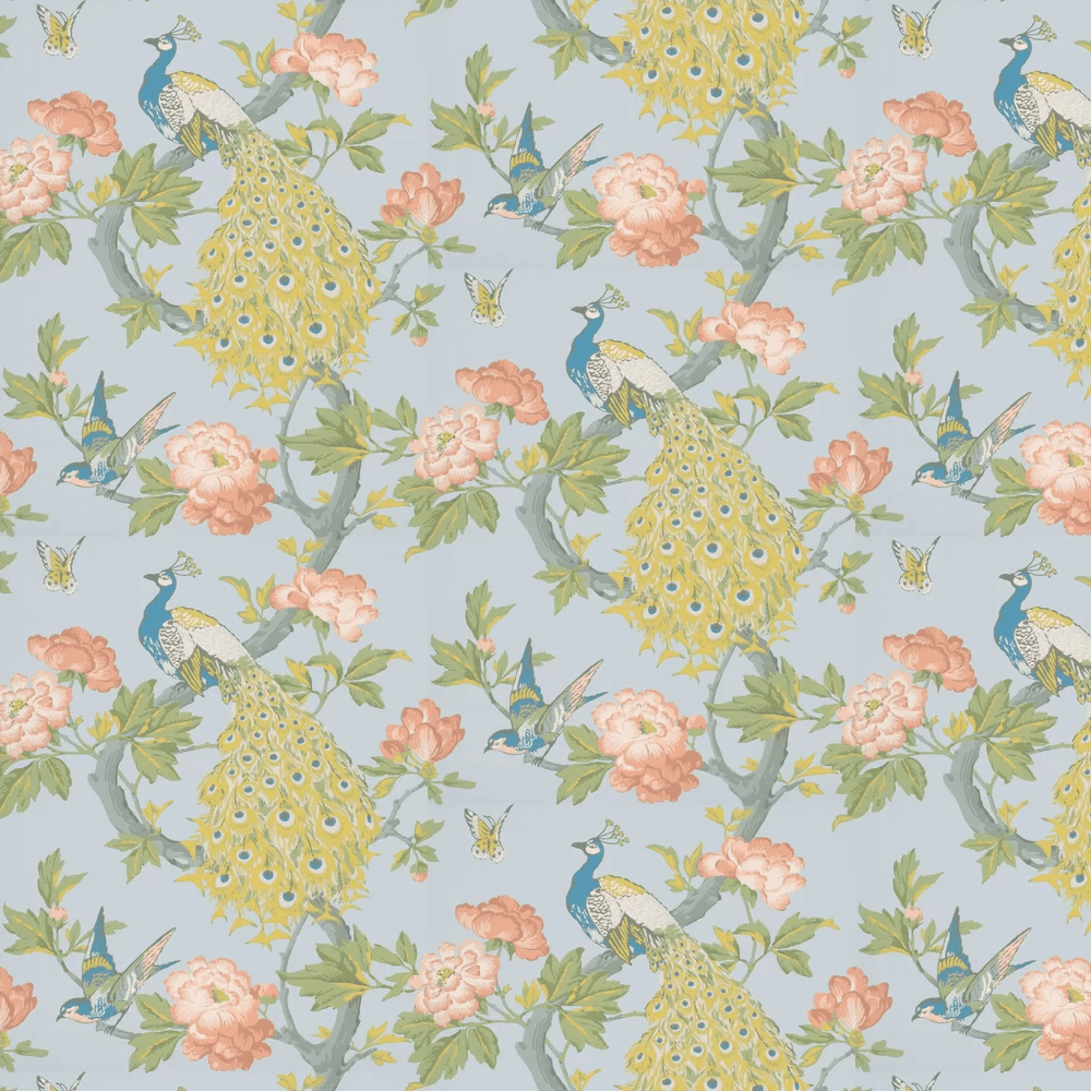 Pavona Wallpaper - Skye - Little Greene - 0245PASKYEZ - Premier Wallcovering