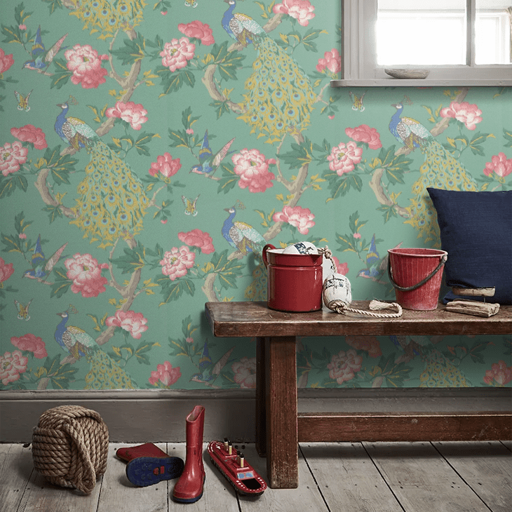 Pavona Wallpaper - Vivienne - Little Greene - 0245PAVIVIE - Premier Wallcovering