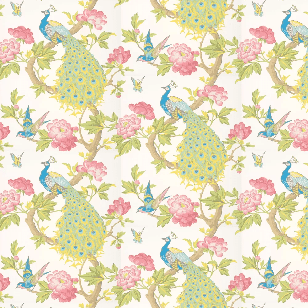 Pavona Wallpaper - Blanche - Little Greene - 0245PABLANC - Premier Wallcovering