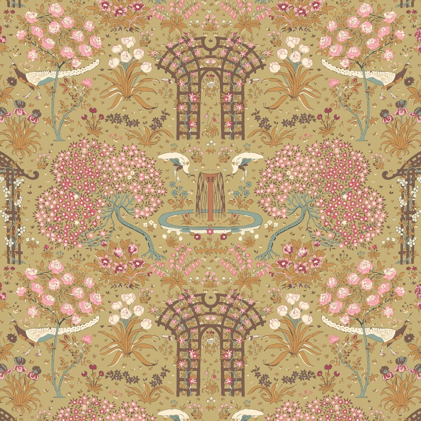 Pavone Wallpaper - Antique - Warner House - Premier Wallcovering