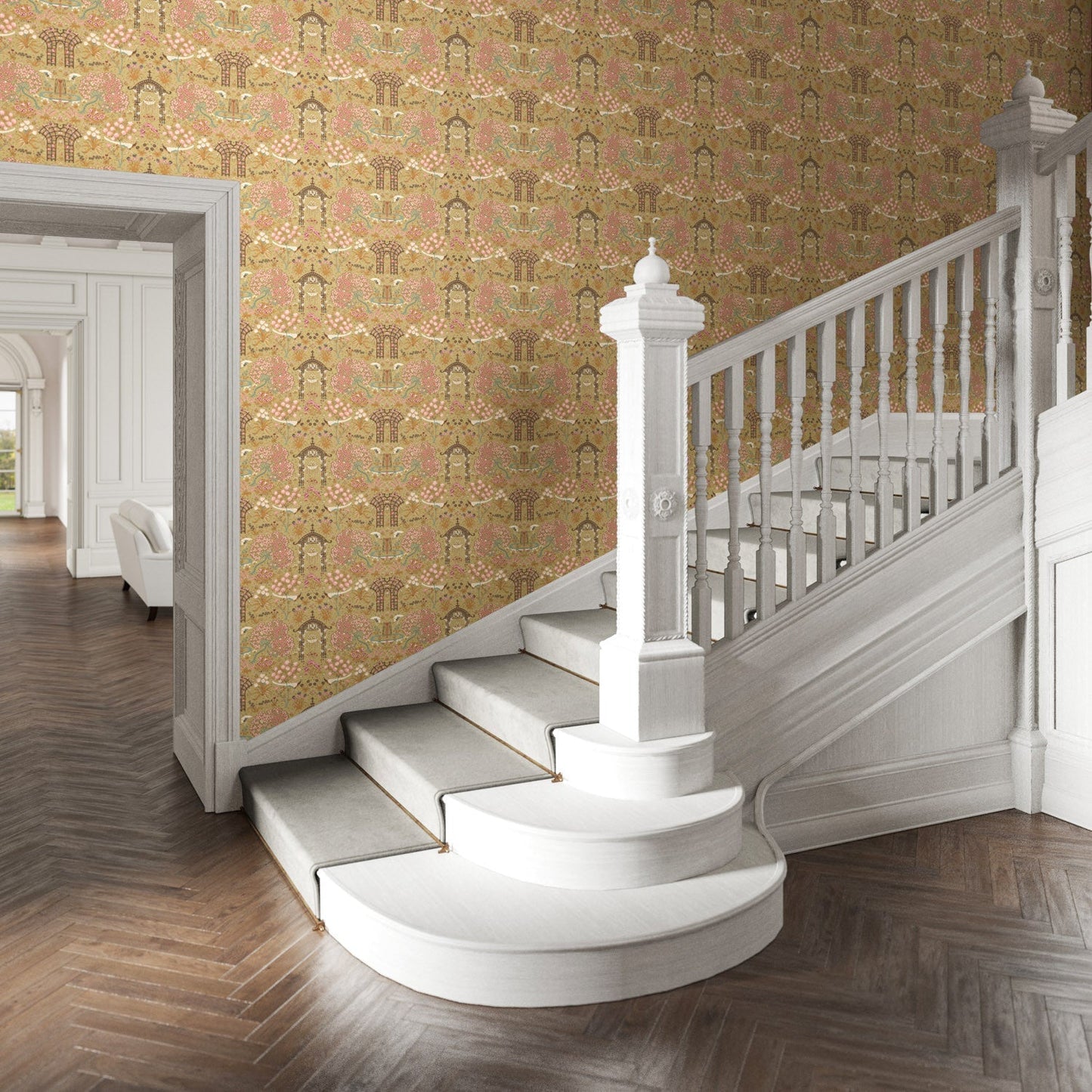 Pavone Wallpaper - Antique - Warner House - Premier Wallcovering