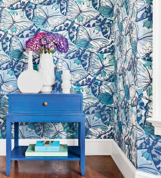 Paxton Wallpaper - Metallic Gold on Blush - AT23174 - Anna French - Premier Wallcovering