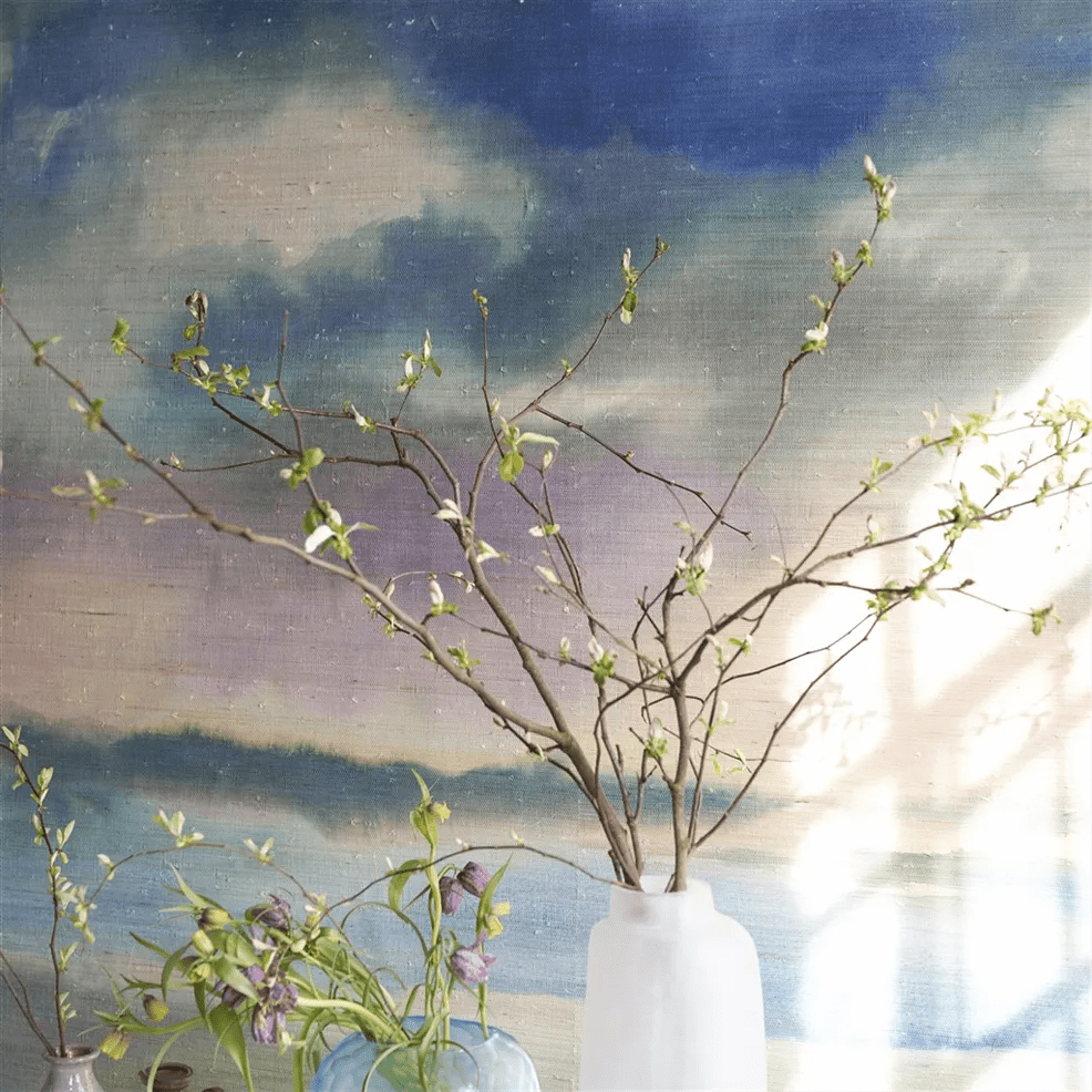 Paysage Marin Grasscloth Wallpaper - Sky - PDG1184/01 - Designers Guild - Premier Wallcovering
