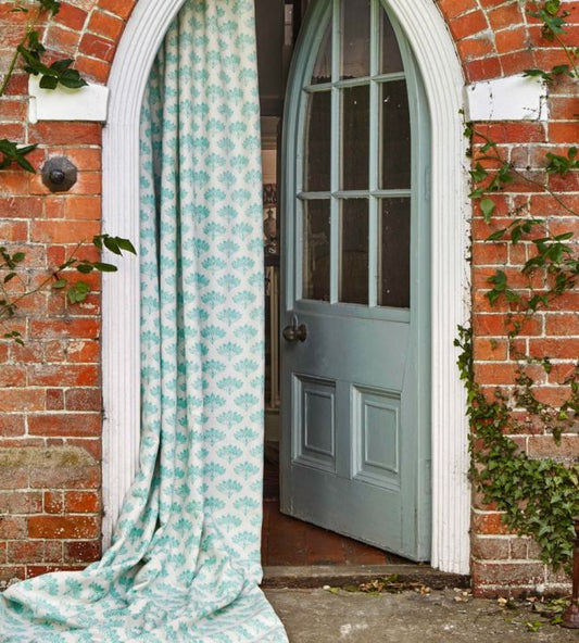 Peacock Fabric - Teal - Barneby Gates - BGF030301 - Premier Wallcovering