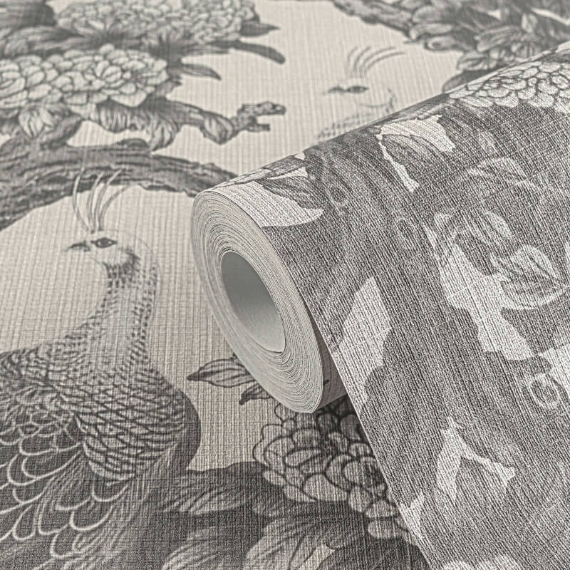 Peacock Garden Wallpaper - Grey/Beige - Michalsky Living - 39982-3 - Premier Wallcovering