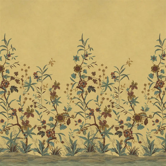 Peacock Toile Scene 2 Wallpaper - Sepia - John Derian - PJD6014/01 - Premier Wallcovering