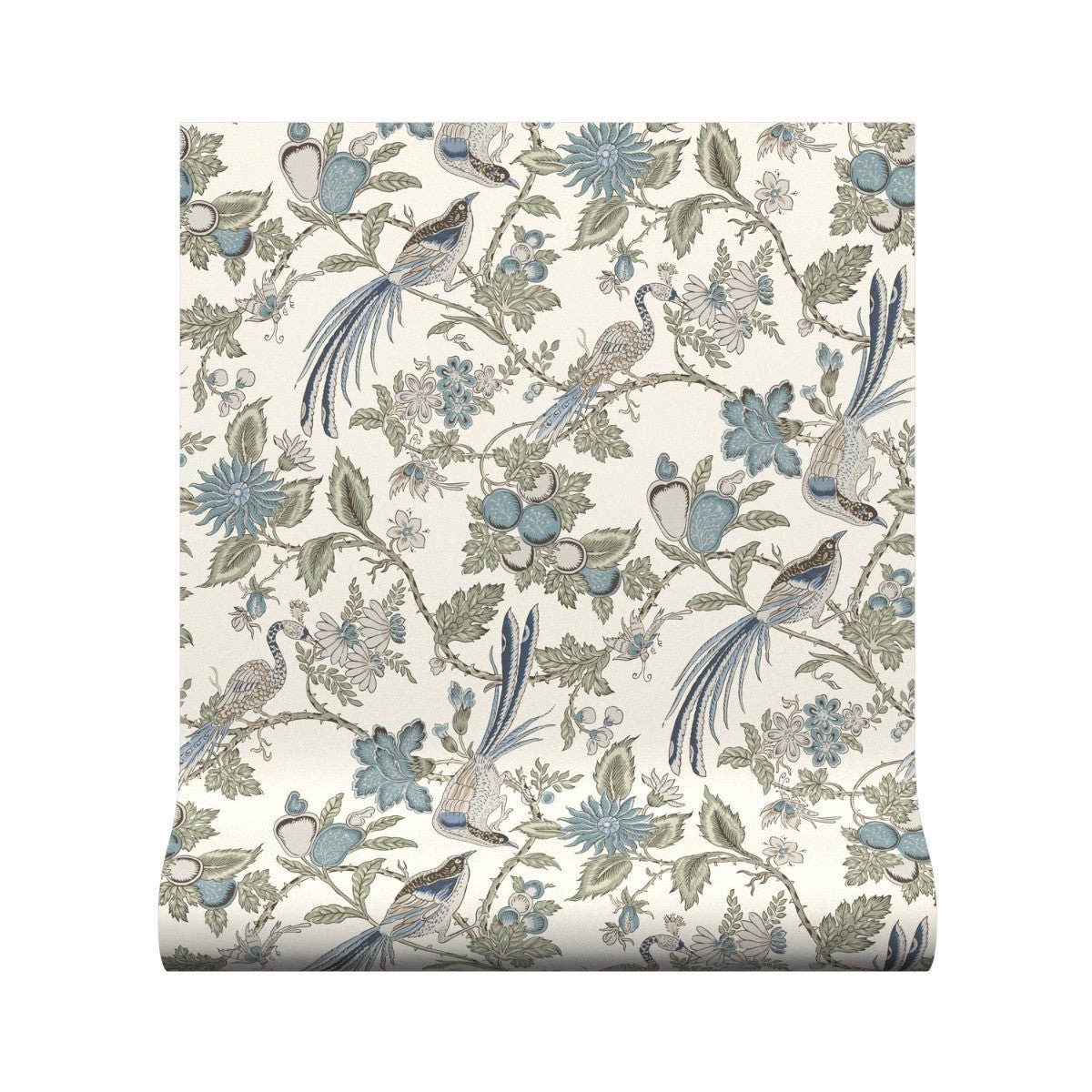 Peacock Trail Wallpaper - Tourmaline - Warner House - Premier Wallcovering