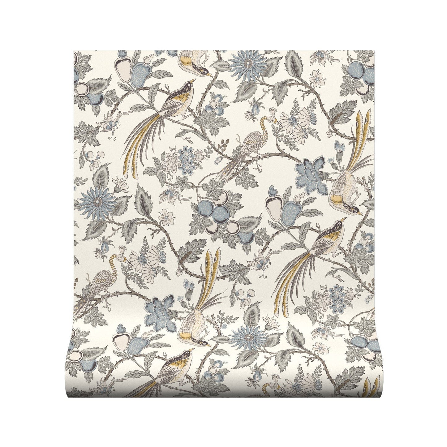 Peacock Trail Wallpaper - Sky - Warner House - Premier Wallcovering