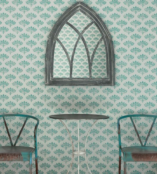 Peacock Wallpaper - Teal - BG1300101 - Barneby Gates - Premier Wallcovering
