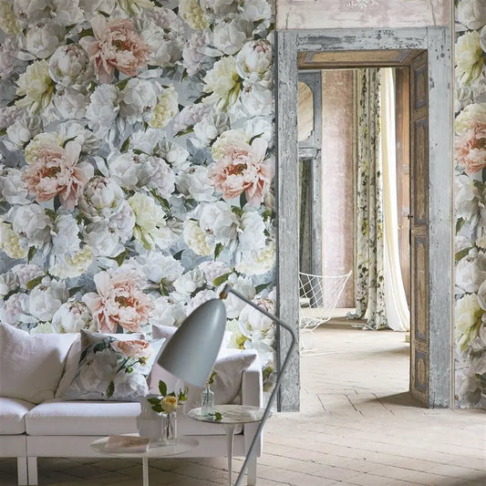 Peonia Grande Wallpaper - Zinc - Designers Guild - PDG1102/01 - Premier Wallcovering