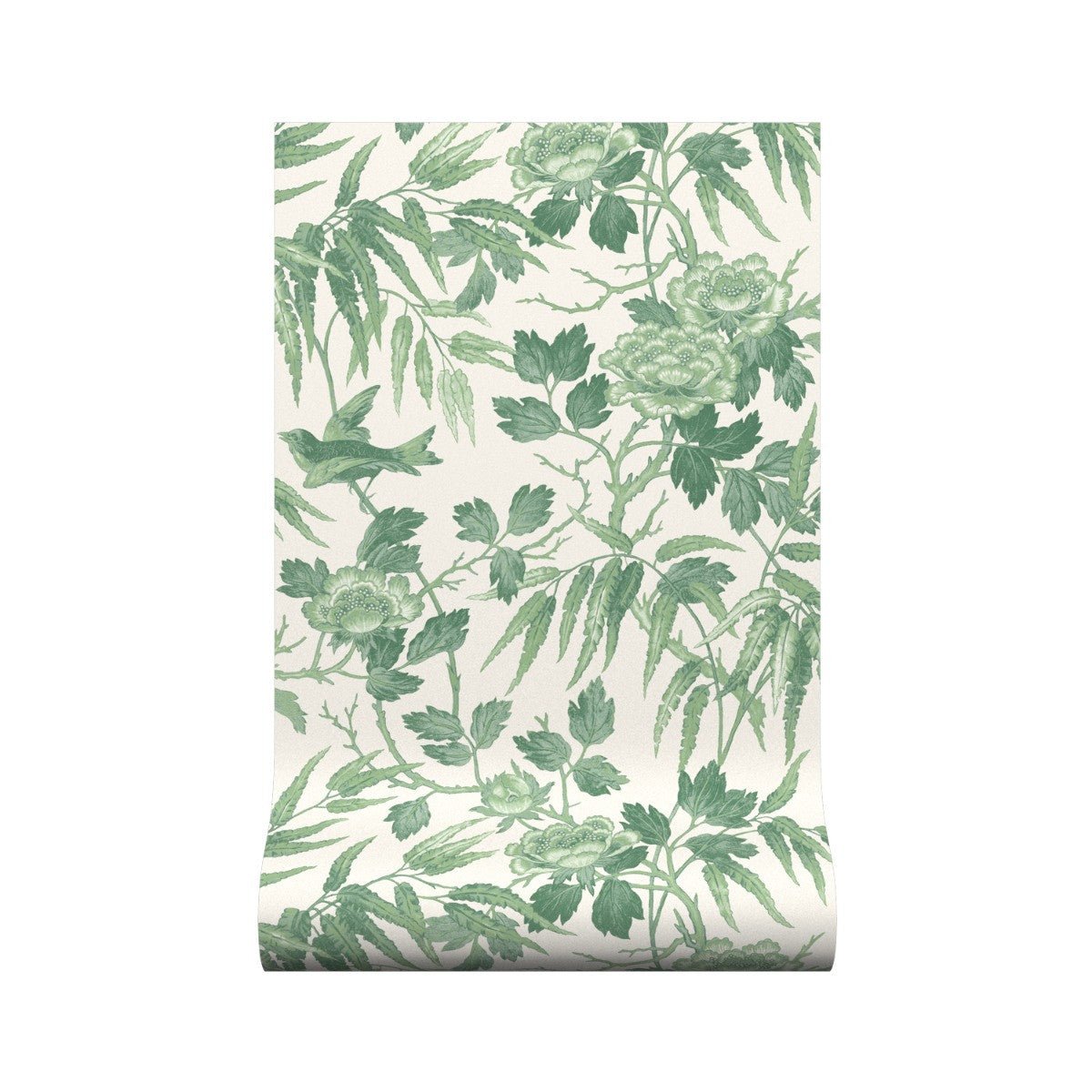 Peonies Wallpaper - Jade - Warner House - Premier Wallcovering