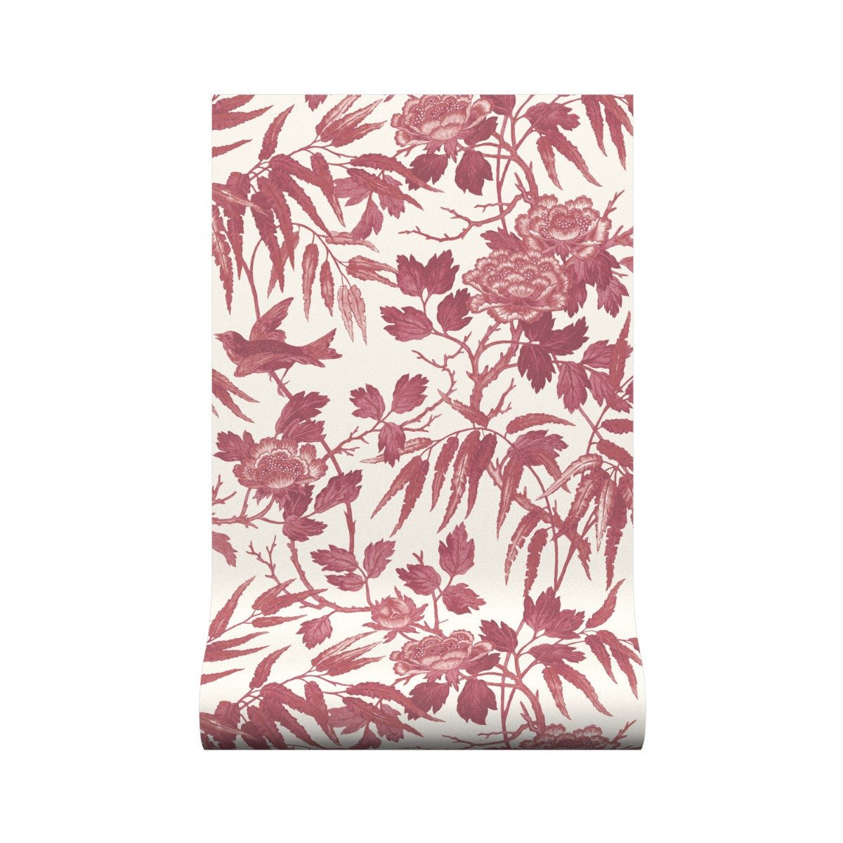 Peonies Wallpaper - Red - Warner House - Premier Wallcovering