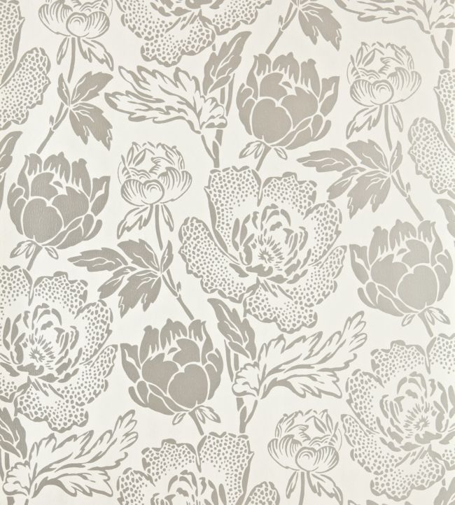 Peony Wallpaper - Silver - 2303 - Farrow & Ball - Premier Wallcovering