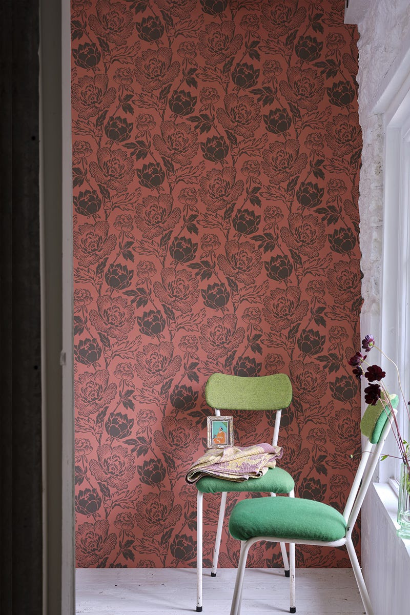 Peony Wallpaper - Salon Drab - 2324 - Farrow & Ball - Premier Wallcovering