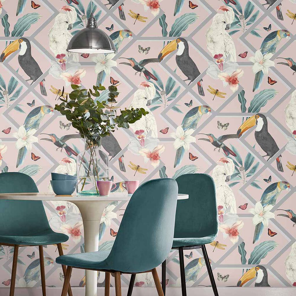 Perch Wallpaper - Blush - Graham & Brown - 107604 - Premier Wallcovering