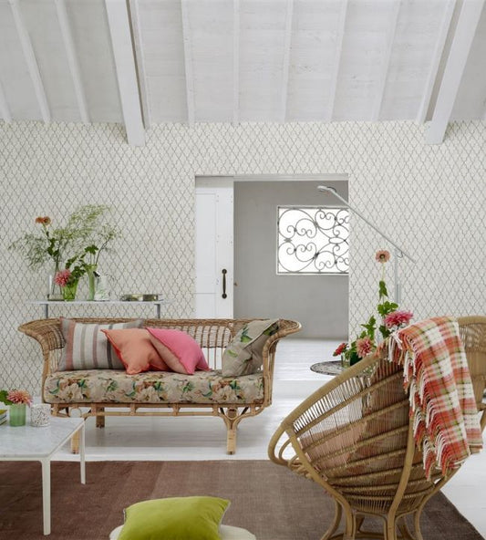 Pergola Trellis Wallpaper - Graphite - PDG1151/01 - Designers Guild - Premier Wallcovering