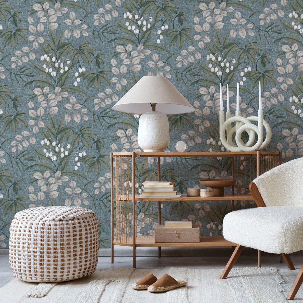 Persephone Wallpaper - Duck Egg - Superfresco Easy - 122412 - Premier Wallcovering