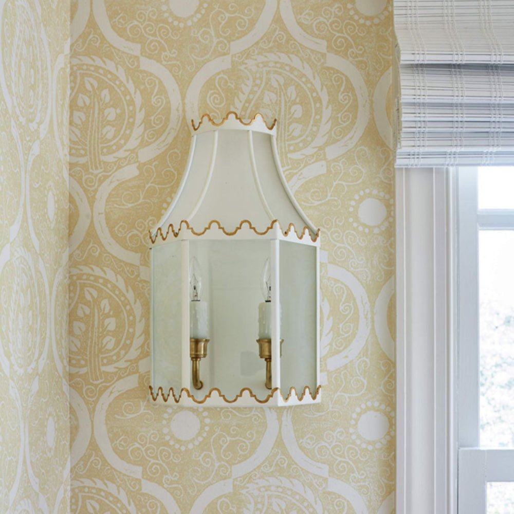 Persian Leaf Wallpaper - Yellow - Blithfield - 840-03 - Premier Wallcovering