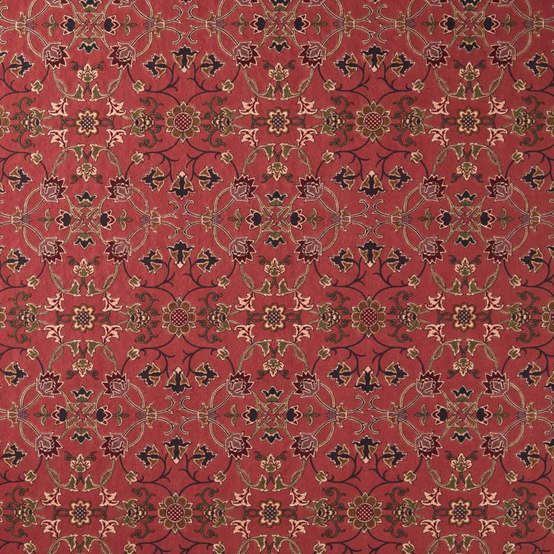 Persian Scroll Embroidery Fabric - Plum - Morris & Co - 237659 - Premier Wallcovering