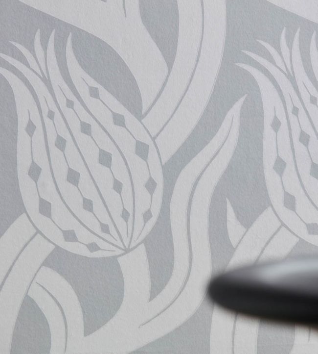 Persian Tulip Wallpaper - Quartz Grey - ZHIW312995 - Zoffany - Premier Wallcovering