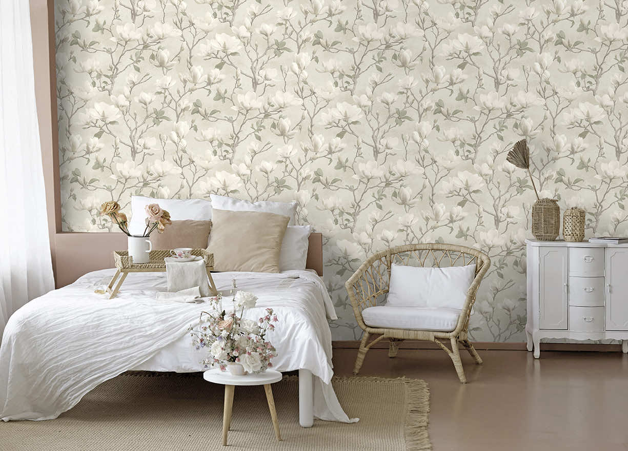 Petalina Wallpaper - Dove - Holden Décor - 36402 - Premier Wallcovering