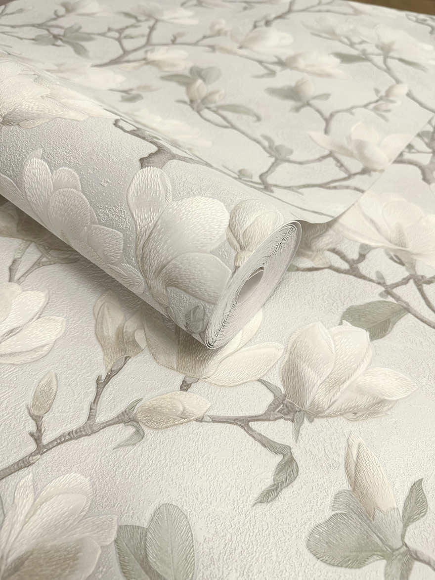 Petalina Wallpaper - Dove - Holden Décor - 36402 - Premier Wallcovering