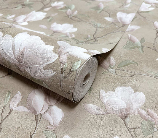 Petalina Wallpaper - Beige/Pink - Holden Décor - 36400 - Premier Wallcovering