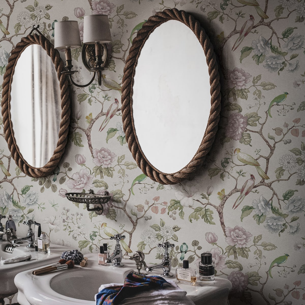 Petit Flora Wallpaper - Pearl - Rebel Walls - R19264 - Premier Wallcovering