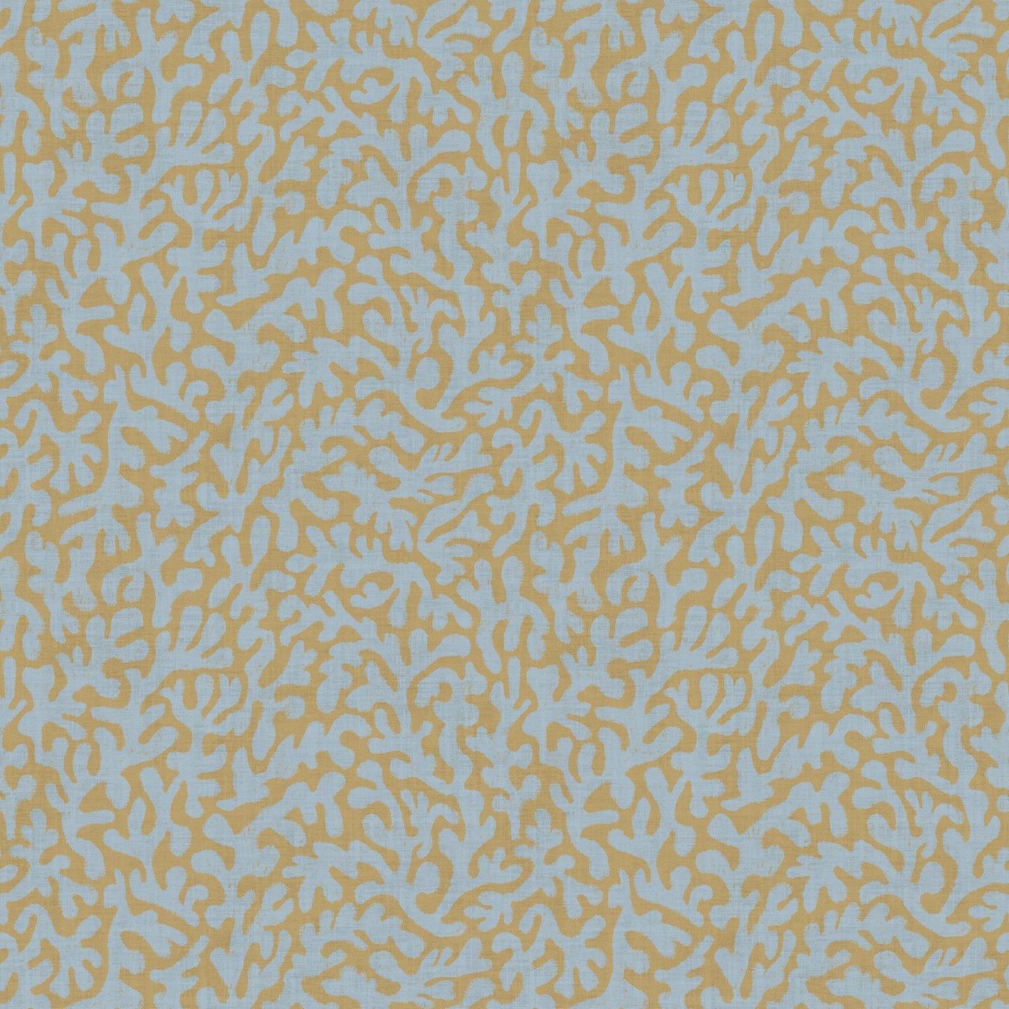 Petite Coral Cove Wallpaper - Cornflower Blue and Rich Ochre - Lucie Annabel - LAN100442 - Premier Wallcovering