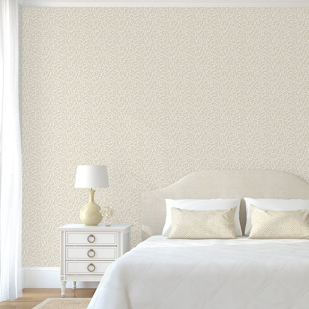 Petite Coral Cove Wallpaper - Natural - Lucie Annabel - LAN100444 - Premier Wallcovering