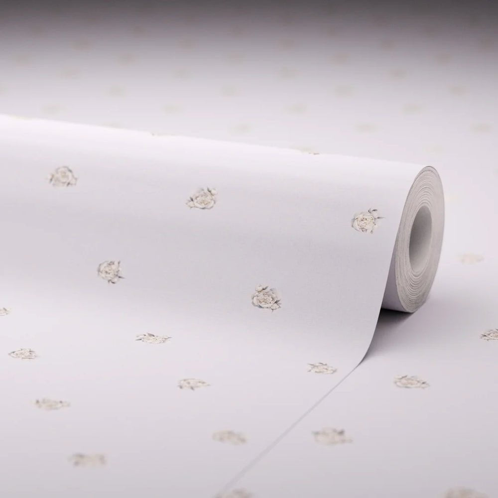 Petite Peonies Wallpaper - English Lavender - LAN100370 - Lucie Annabel - Premier Wallcovering