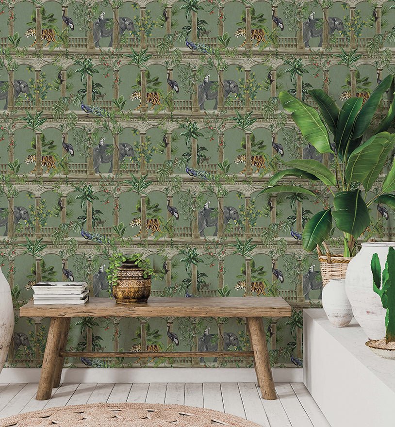 Petra Wallpaper - Sage - Holden Décor - 91353 - Premier Wallcovering