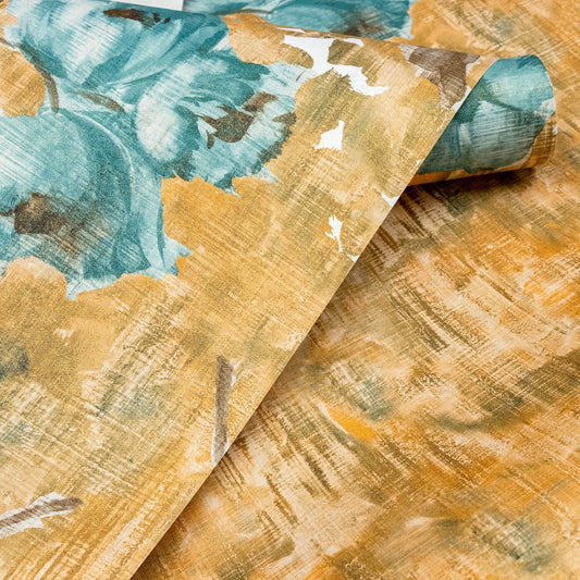 Petunia Twinwall Julie Feels Home Wall Mural - Petrol Honey - Hohenberger - 26962 - Premier Wallcovering