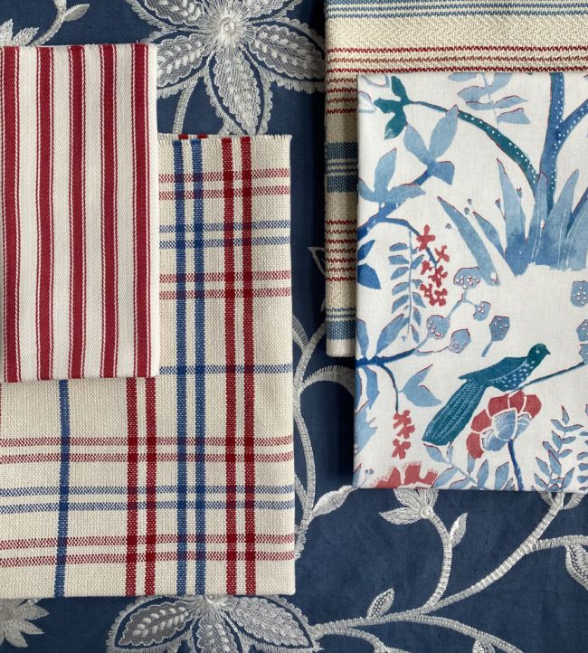 pf50505.450.0 - Sherborne Ticking Fabric - Red - Baker Lifestyle