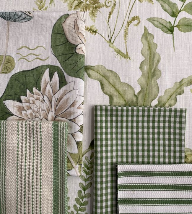 pf50505.735.0 - Sherborne Ticking Fabric - Green - Baker Lifestyle
