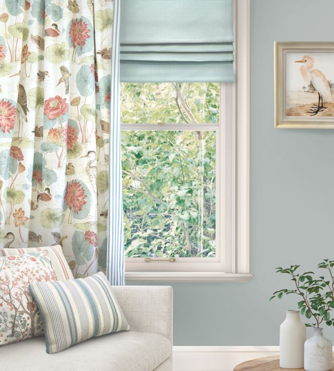 pf50506.725.0 - Sherborne Gingham Fabric - Aqua - Baker Lifestyle