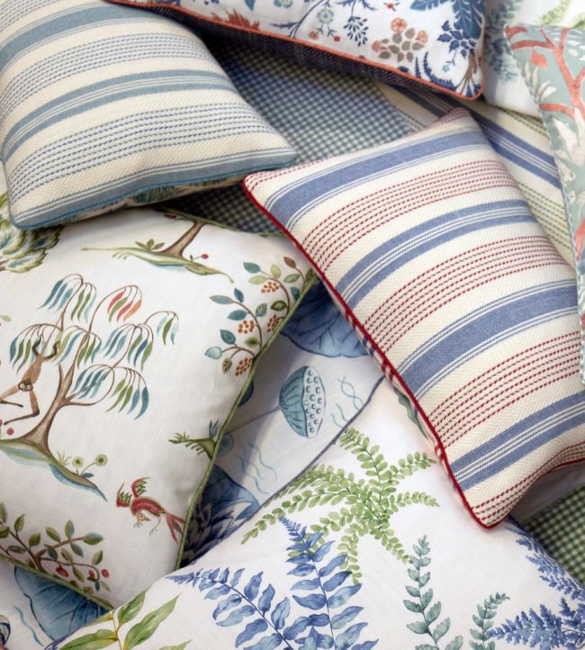 pf50507.4.0 - Purbeck Stripe Fabric - Red Blue - Baker Lifestyle