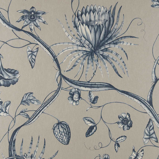 Phaedra Wallpaper - Silver - ZPHA312621 - Zoffany - Premier Wallcovering