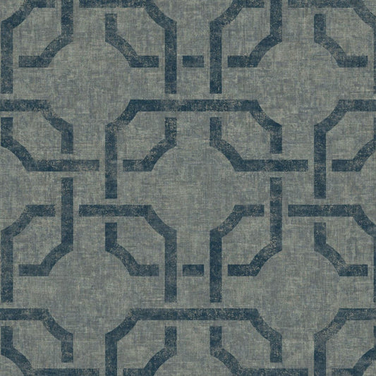 Philharmonique Vienne Wallpaper - Bleu De Prusse - Casadeco - 87356507 - Premier Wallcovering