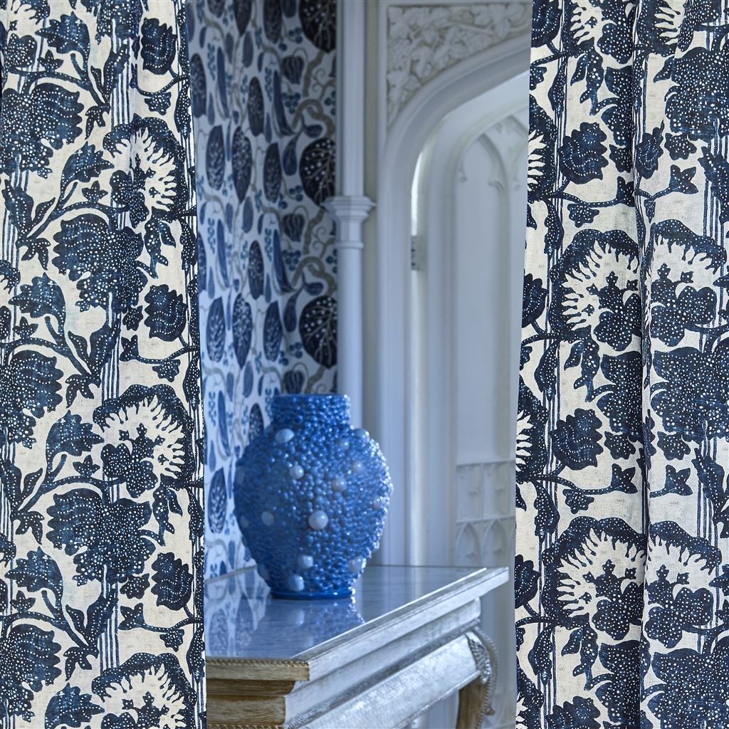 Philippine Wallpaper - Indigo - William Yeoward - PWY9001/01 - Premier Wallcovering