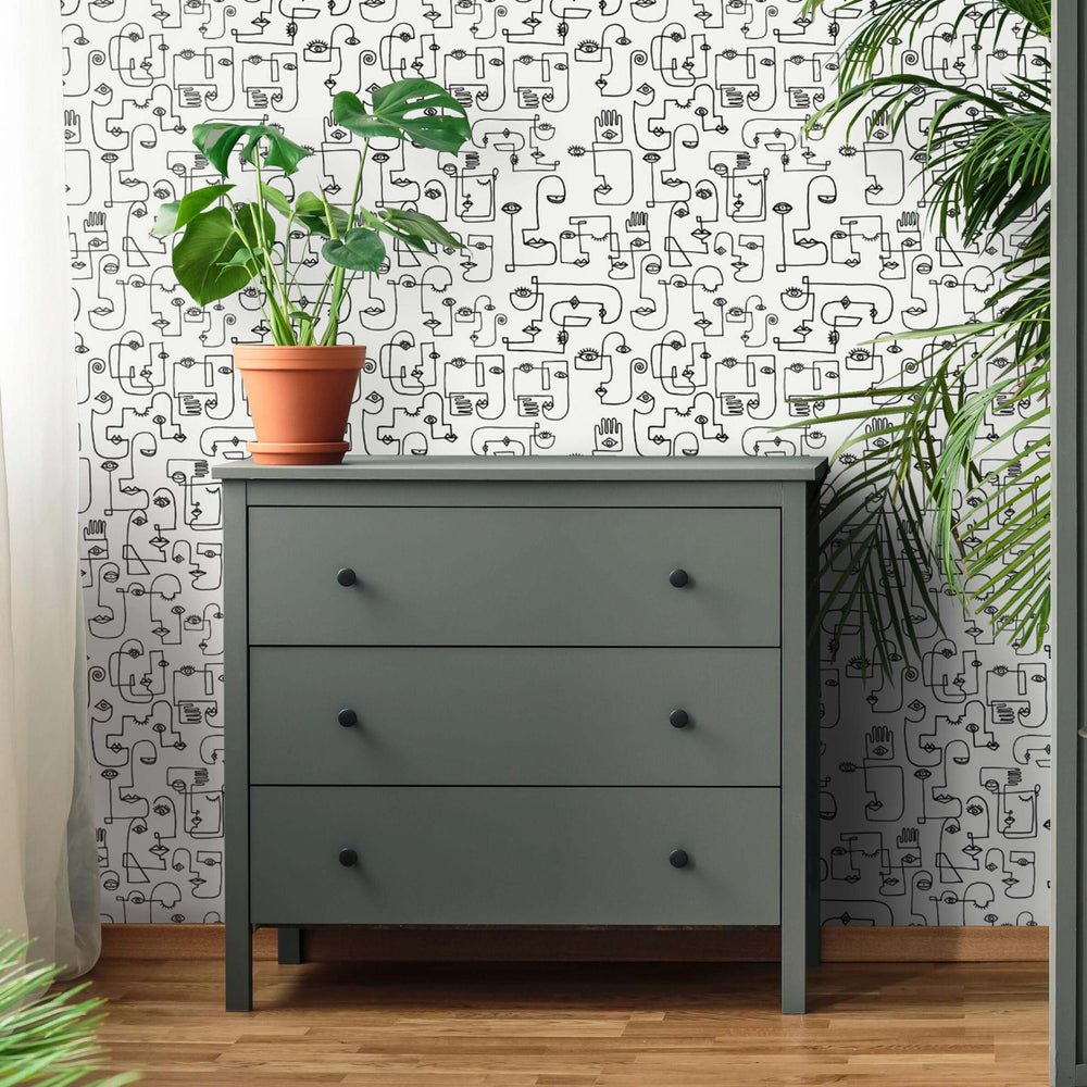 Picasso Wallpaper - Monochrome - Lust Home - LH900164 - Premier Wallcovering