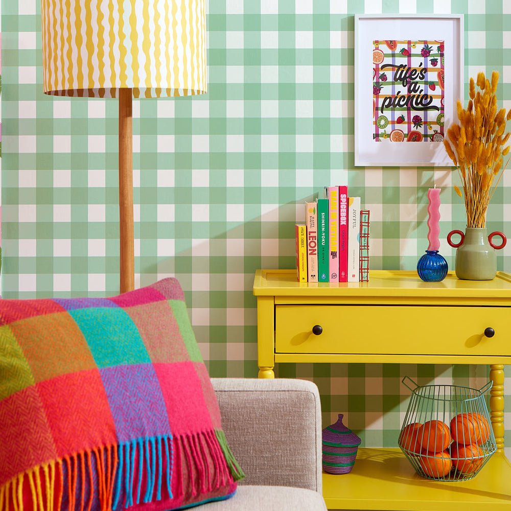 Picnic in the Park Wallpaper - Aquamarine - Lust Home - LH900429 - Premier Wallcovering