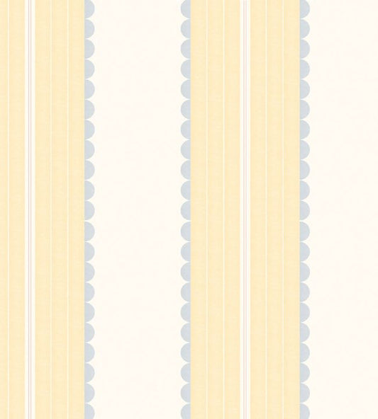 Pin Up Stripe Fabric - Soft Yellow - Woodchip & Magnolia - WMF - 478 - 02LD - Premier Wallcovering