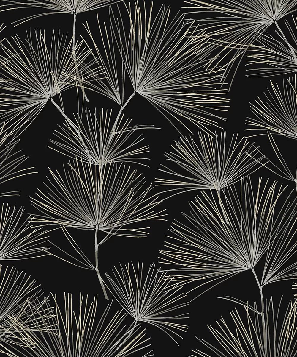 Pine Needles Wallpaper - Ebony & Pavestone - NextWall - NW52110 - Premier Wallcovering