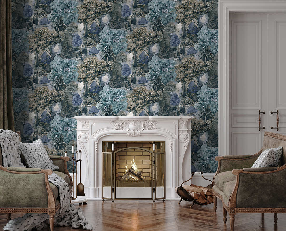 Pinecrest Wallpaper - Teal / Green - Holden Décor - 91952 - Premier Wallcovering
