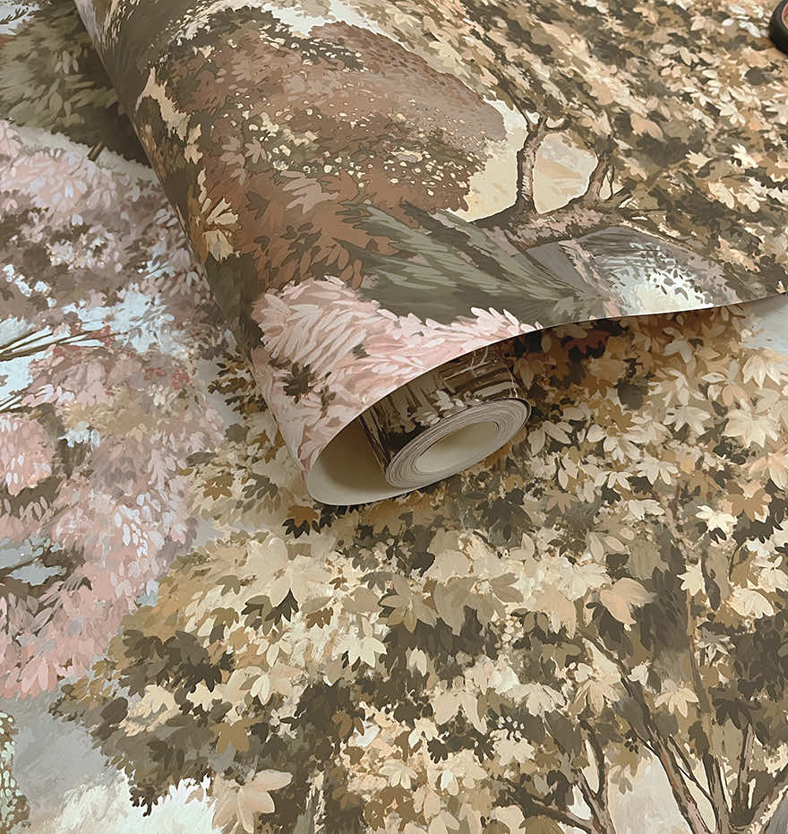 Pinecrest Wallpaper - Rust / Green - Holden Décor - 91951 - Premier Wallcovering
