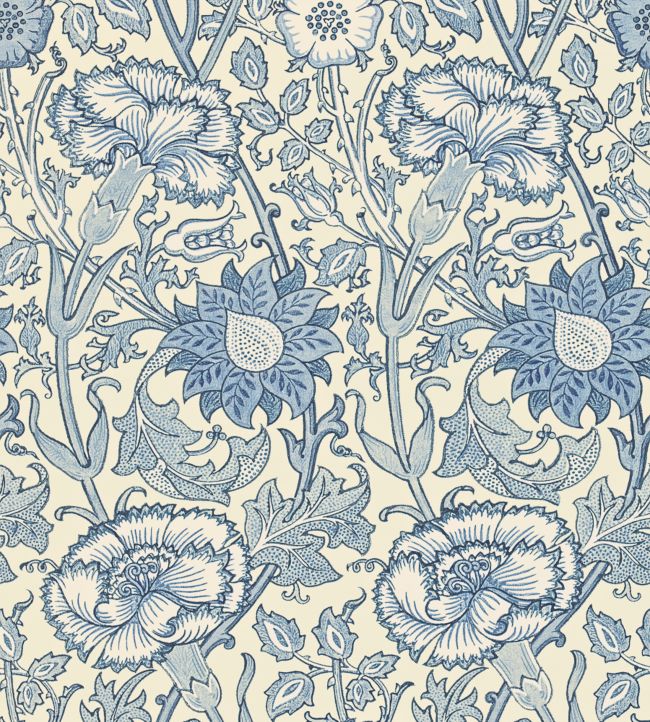 Pink & Rose Wallpaper - Indigo - 212567 - Morris & Co - Premier Wallcovering