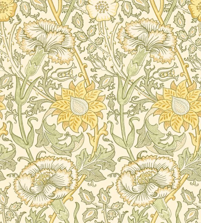 Pink & Rose Wallpaper - Cowslip/Fennel - 212569 - Morris & Co - Premier Wallcovering